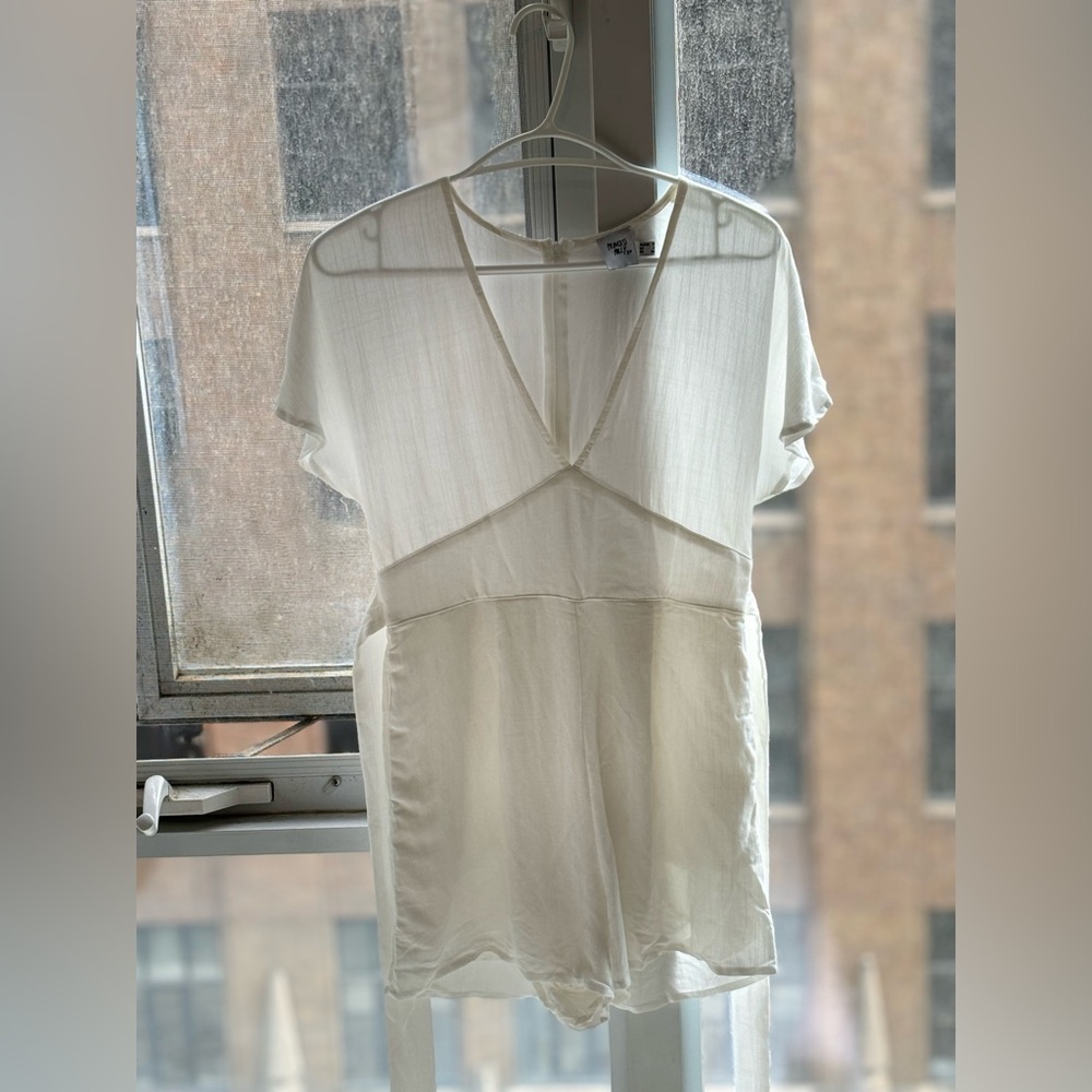 SOLD White romper with belt